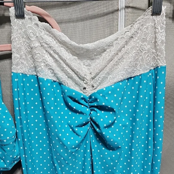 Vintage Blue with White Polka Dot Dancer Set - Picture 5 of 5